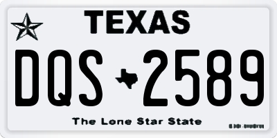 TX license plate DQS2589