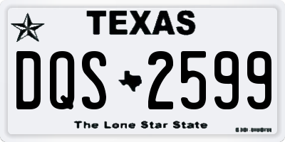 TX license plate DQS2599