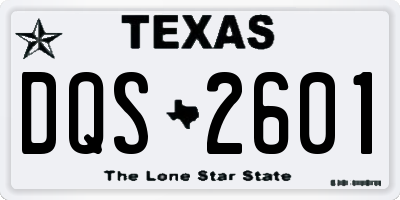 TX license plate DQS2601