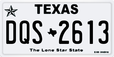TX license plate DQS2613