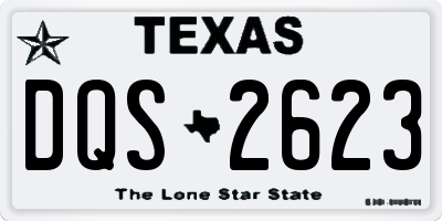 TX license plate DQS2623