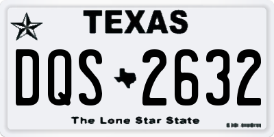 TX license plate DQS2632
