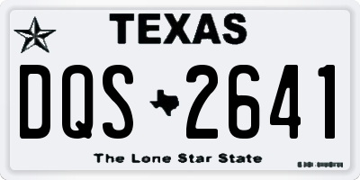TX license plate DQS2641