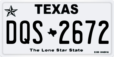 TX license plate DQS2672