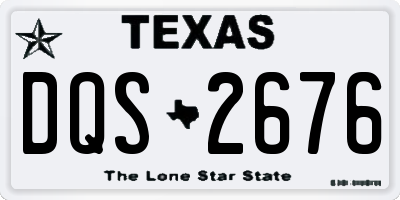 TX license plate DQS2676