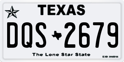 TX license plate DQS2679