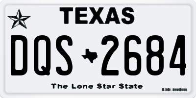 TX license plate DQS2684