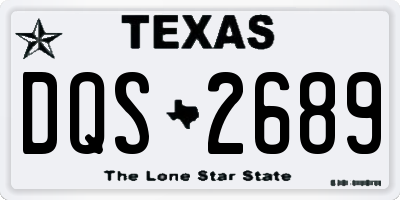 TX license plate DQS2689
