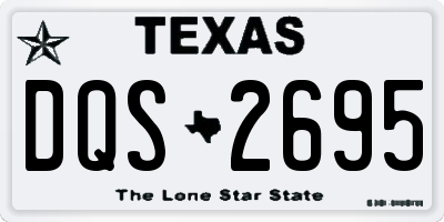 TX license plate DQS2695