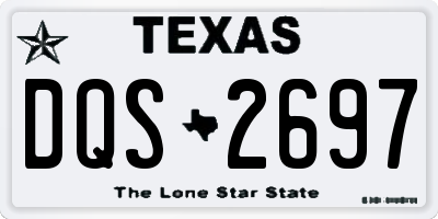 TX license plate DQS2697