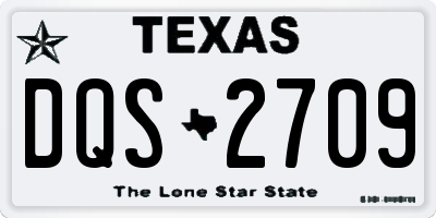 TX license plate DQS2709
