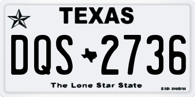 TX license plate DQS2736