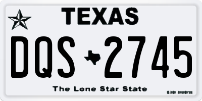 TX license plate DQS2745