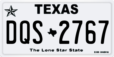 TX license plate DQS2767