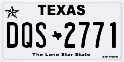 TX license plate DQS2771