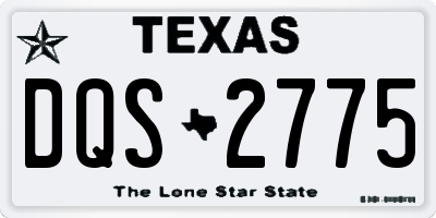 TX license plate DQS2775