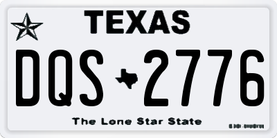 TX license plate DQS2776