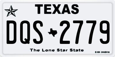 TX license plate DQS2779