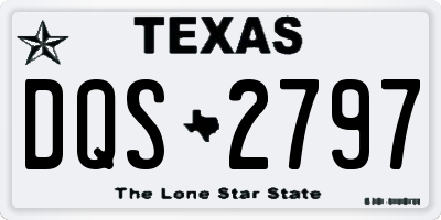 TX license plate DQS2797