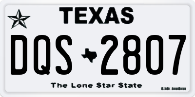 TX license plate DQS2807