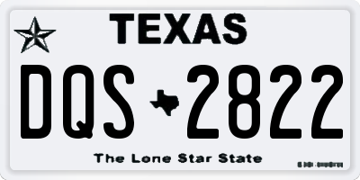 TX license plate DQS2822