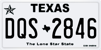 TX license plate DQS2846