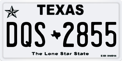 TX license plate DQS2855