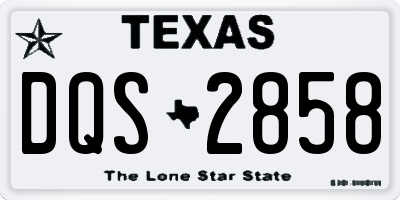TX license plate DQS2858