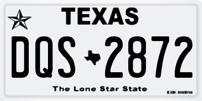 TX license plate DQS2872