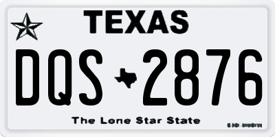 TX license plate DQS2876