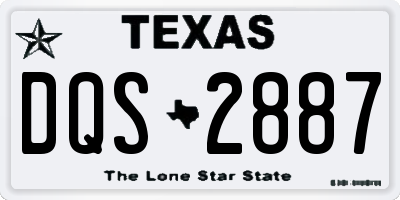 TX license plate DQS2887