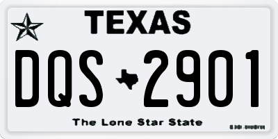 TX license plate DQS2901