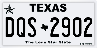 TX license plate DQS2902