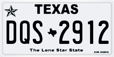 TX license plate DQS2912