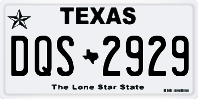 TX license plate DQS2929
