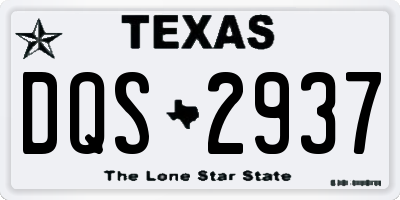 TX license plate DQS2937