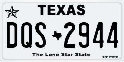 TX license plate DQS2944