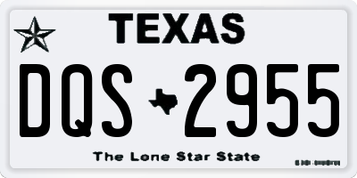 TX license plate DQS2955