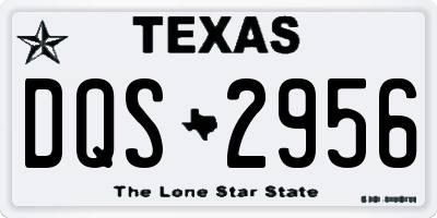 TX license plate DQS2956