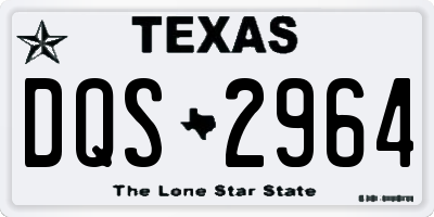 TX license plate DQS2964
