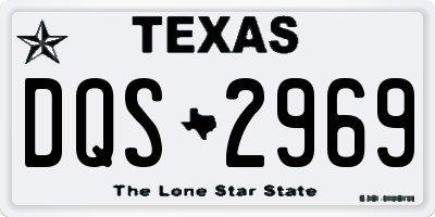 TX license plate DQS2969