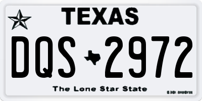 TX license plate DQS2972