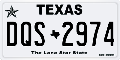 TX license plate DQS2974