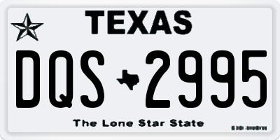 TX license plate DQS2995