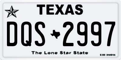 TX license plate DQS2997