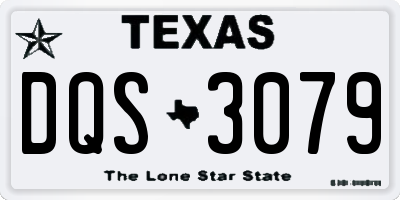 TX license plate DQS3079