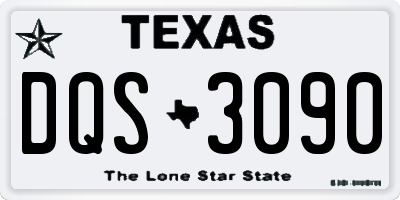 TX license plate DQS3090