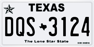 TX license plate DQS3124