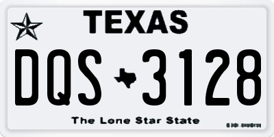TX license plate DQS3128
