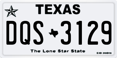 TX license plate DQS3129